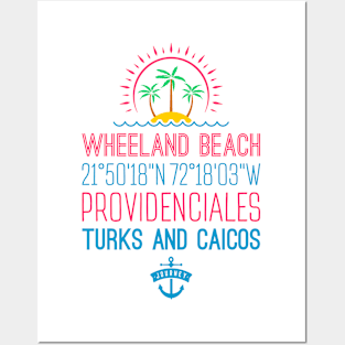 Wheeland Beach, Providenciales, Turks and Caicos Islands Posters and Art